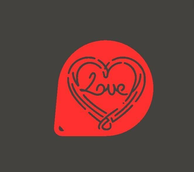 Valentine's Day Heart Stencil model 5