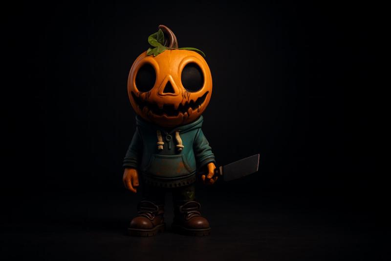 Pumpkin Head Horror Figurine – Creepy Halloween Collectible