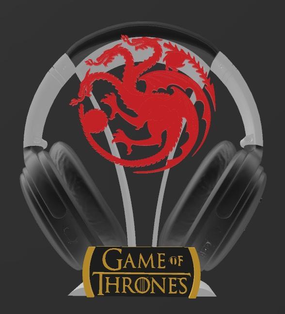 Headphone Holder Dragon House Game Of Thrones 2 Models