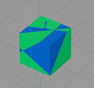 Cube for two-color printers