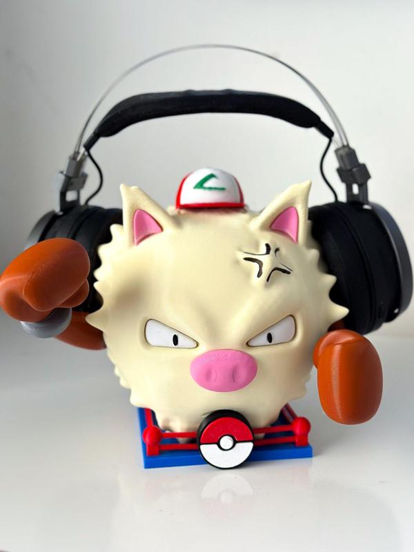 Primeape headphone holder (by parts, by color)