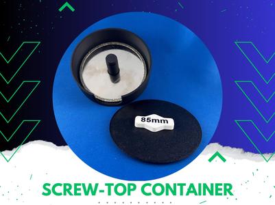 Screw-top container for 85mm cutting disks