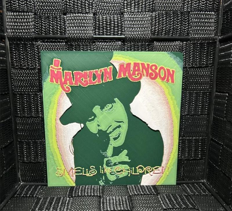 Hueforge Music Poster -Marilyn Manson Smell Like C