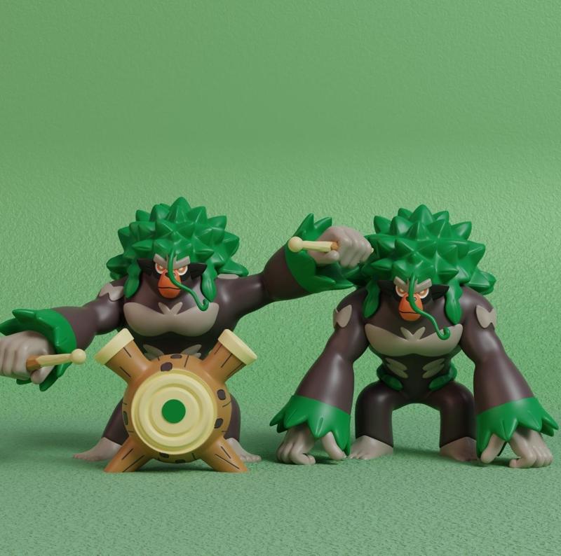 Pokemon - Rillaboom with 2 poses