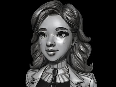 Victorian-Inspired Female Character Bust