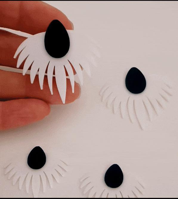 Flower Earrings, 2 sizes in 2 colors