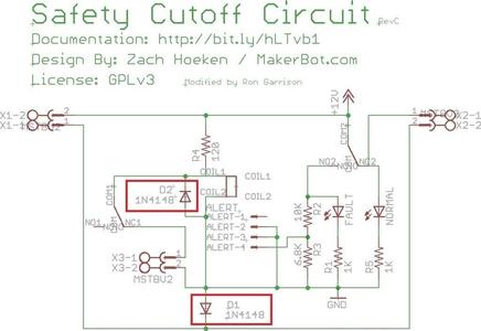 Safety Improvement for MakerBot Safety Cutoff Switch, Rev C