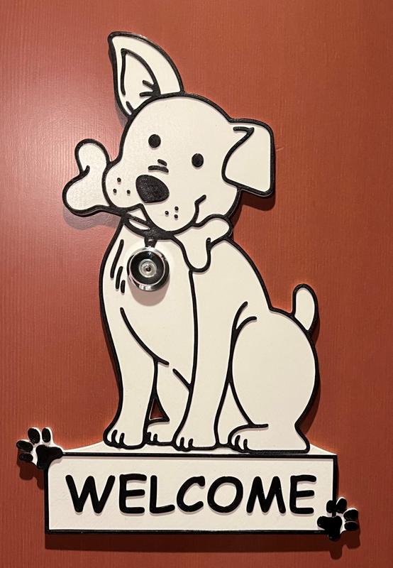 Puppy Peephole Welcome