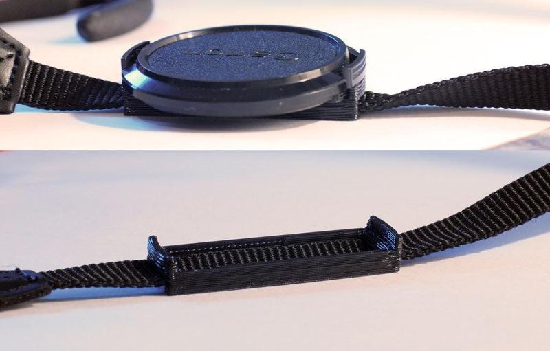 Minimalistic lens cap holder