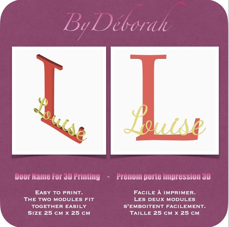 First name LOUISE for bedroom door