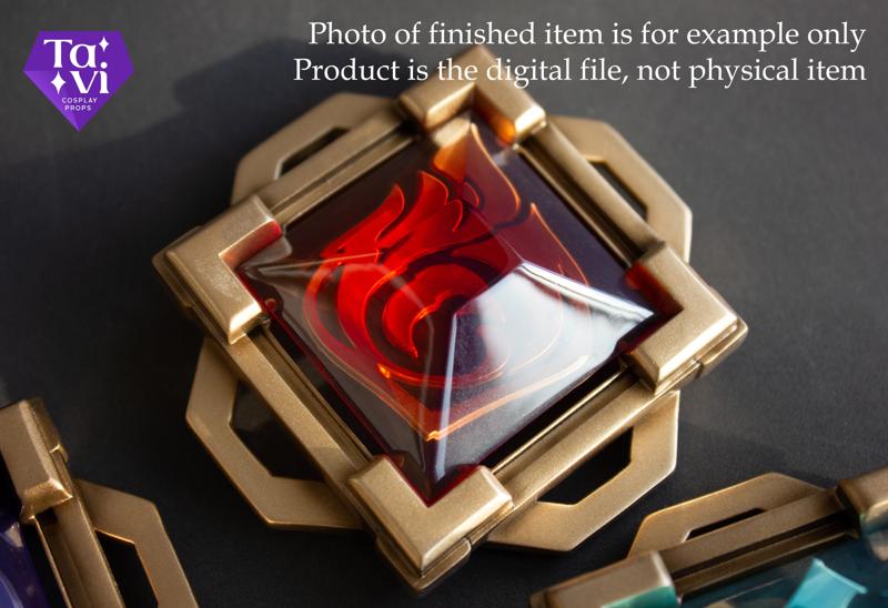 Liyue pyro vision genshin impact 3d print cosplay stl files