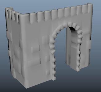 ELVIRA POMEGRANATE DOOR LOW POLY