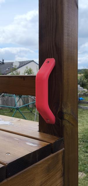 Outdoor children's playground handle