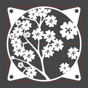 120mm fan cover - Cherry blossom - Sakura