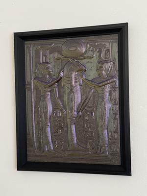 Anubis and Goddesses Egyptian Relief Sculpture