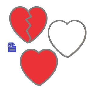 3pc Broken Heart Bath Bomb Mold