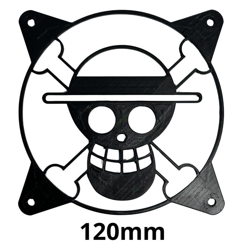 FAN COVER One piece luffy flag CUBIERTA DE VENTILADOR FAN GRILL 120MM