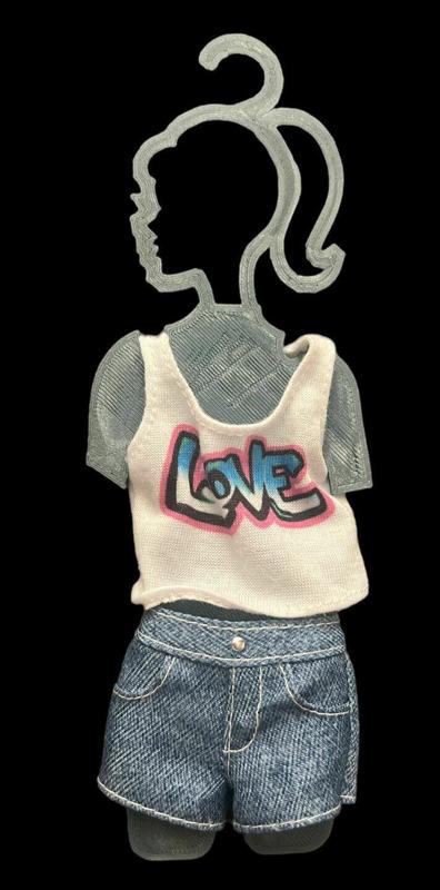 BARBIE DOLL FULL SIZE CLOTHES HANGER