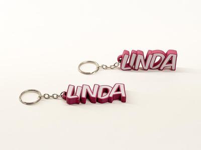 Beautiful keychain with the name Linda
