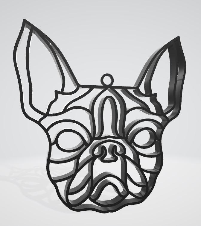 Boston Terrier keychain