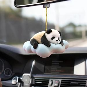 Cloud Panda Rear-View Mirror Charm – 3D Printable Car Accessory