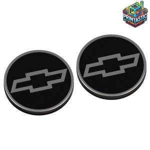 Chevrolet Cup Holder Insert – 70mm 3D Printed Logo Cap