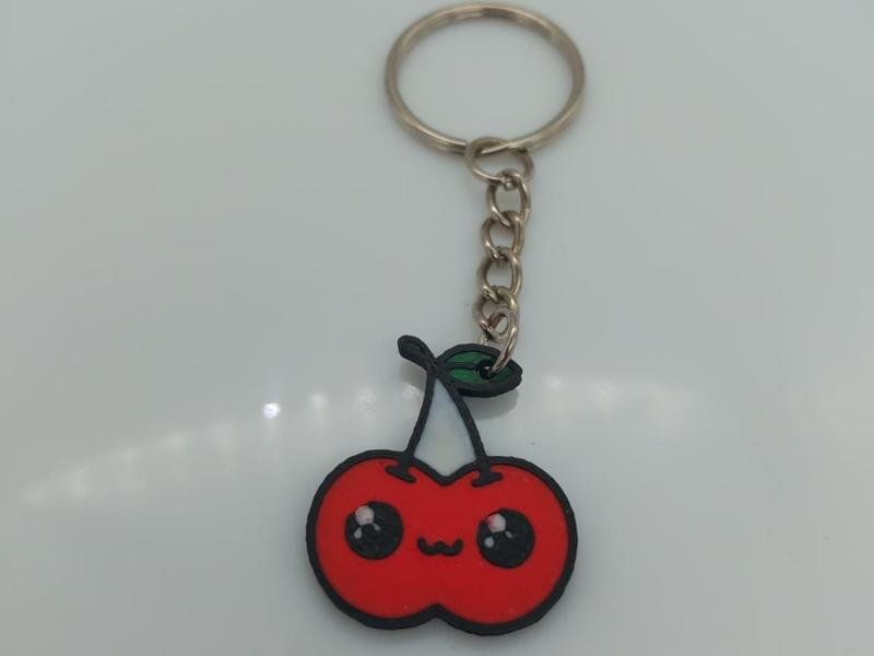 cute cherry keychain