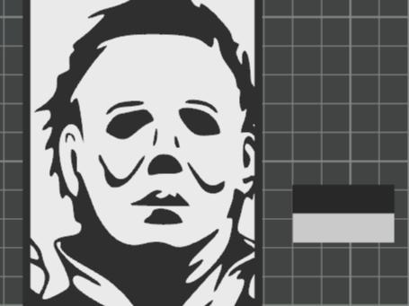 Michael Myers Black & White Wall Art