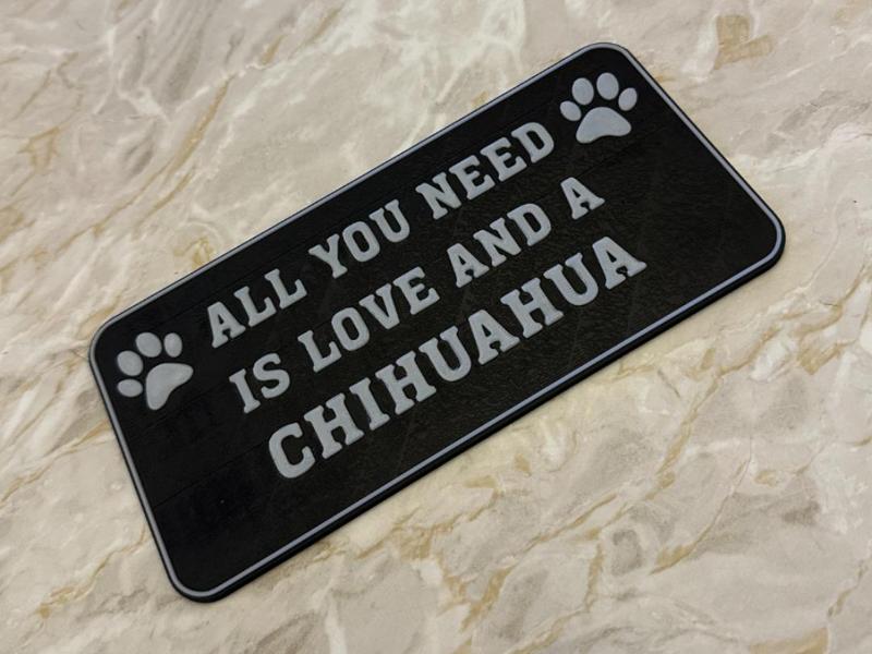 Chihuahua love sign