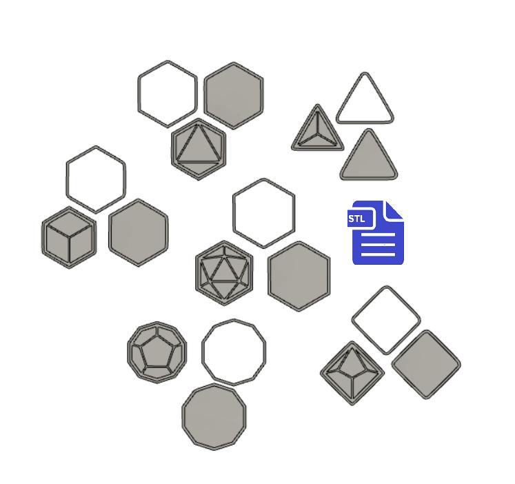 3pc Polyhedral Dice Set Bath Bomb Mold