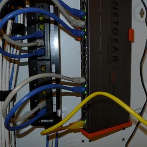 Mount Netgear switch in Leviton Media Center