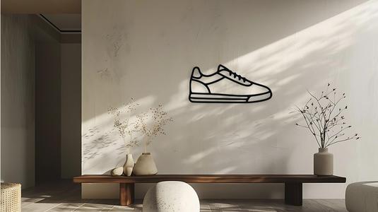 Sneaker Shoe Outline Wall Decor