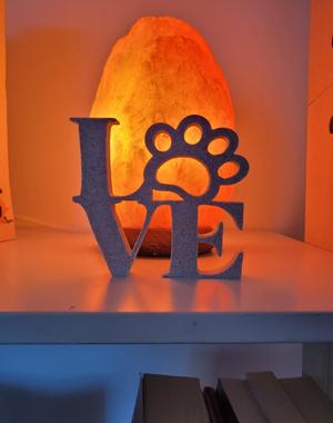 Pawprint Love Sign | Love Paw Print Sign 