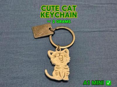 Cute Cat Keychain