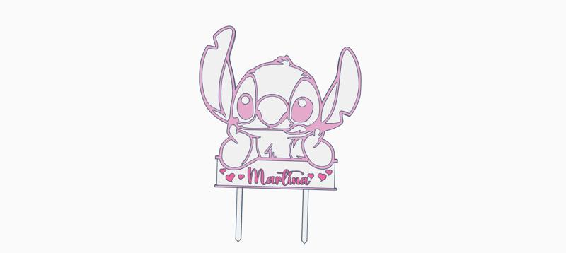 Stitch cake Topper Martina