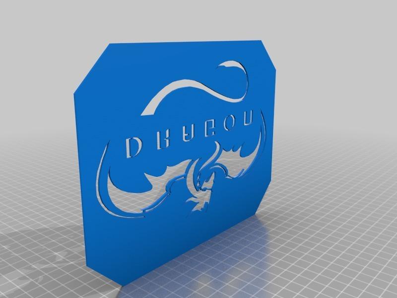 SpaceX Dragon Logo Stencil - Remix for M3D Micro