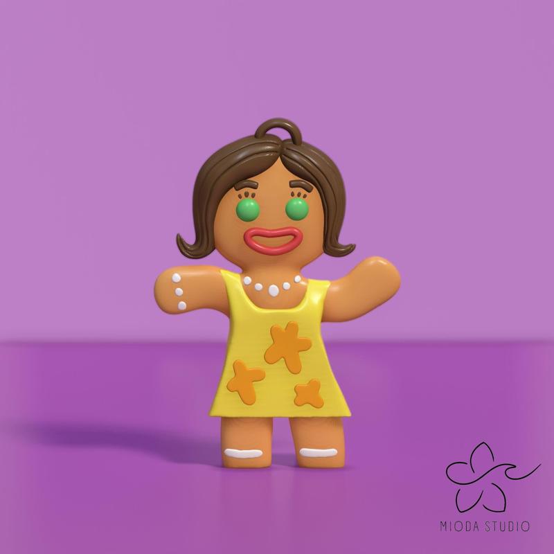 Shrek's Gingerbread's Girlfriend - Sugar Keychain/Christmas Tree Ornaments