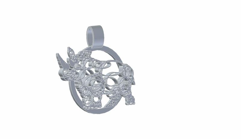 RHINOCEROS CHARM COLLECTION GARABATS