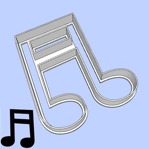 Music cookie cutters - double note (style 1)