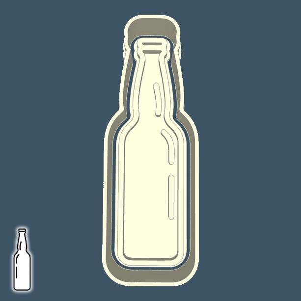 Food & drinks cookie cutters - beer bottle (style 1)