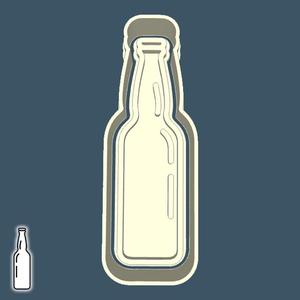 Food & drinks cookie cutters - beer bottle (style 1)