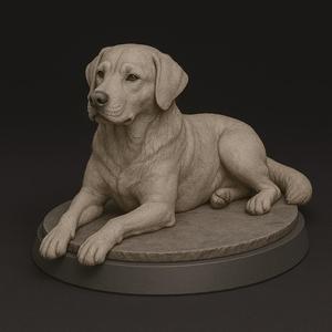 Labrador Statue - 3D Printable Miniature