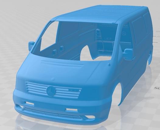 Mercedes Benz Vito W638 Panel 1996 Printable Body Van