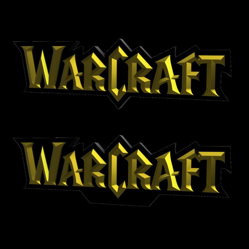 3D MULTICOLOR LOGO/SIGN - Warcraft (Two Versions)