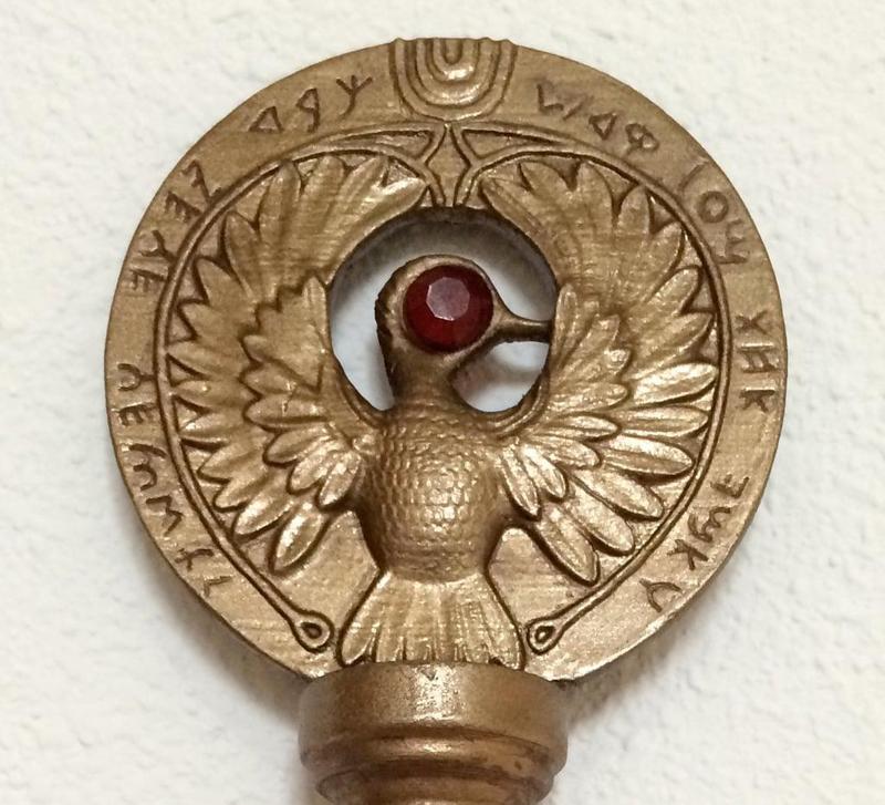 Head piece to staff of RA and staff mounting pieces