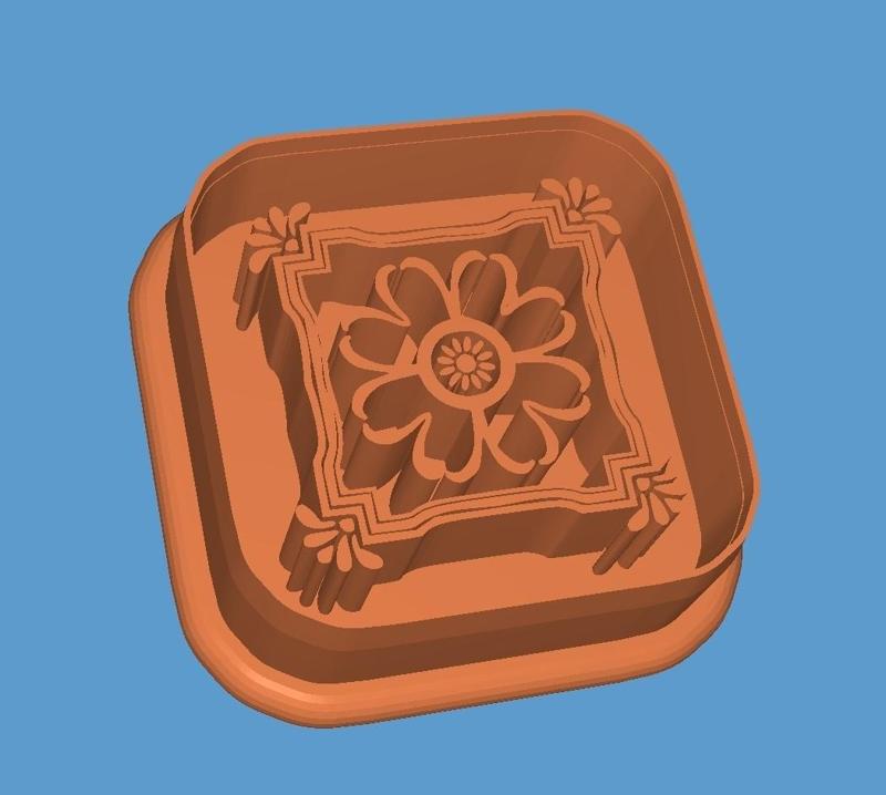 Moroccan tile polymer clay cutter