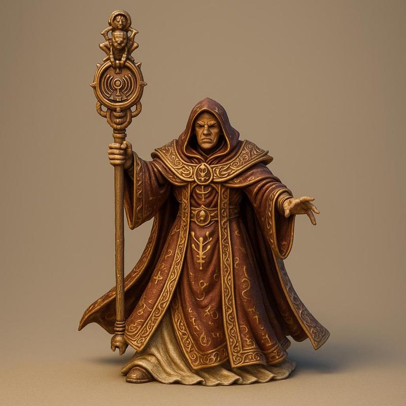 Magus Illuminatus – Genestealer Cults Magus War-Hammer Miniature Boss (28 mm Scale, ~85 mm Figure)