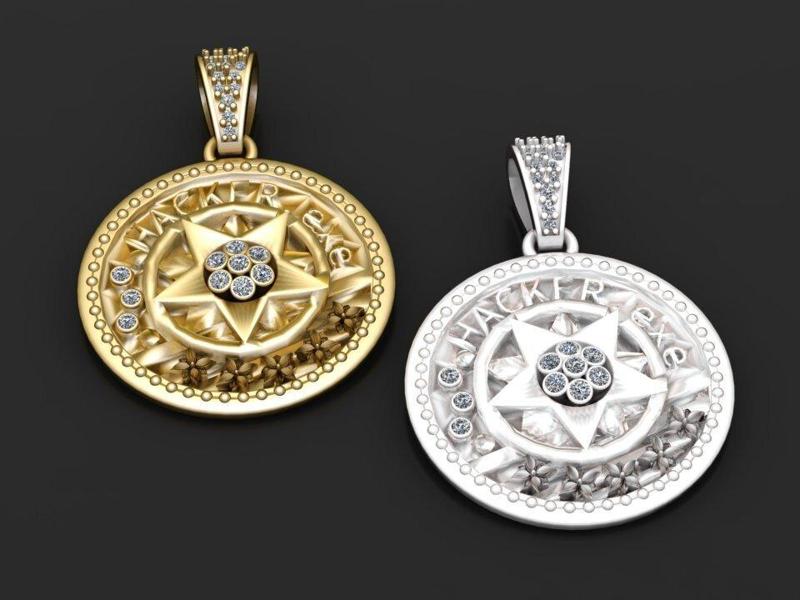 CustomEngravedPendant3D printable model