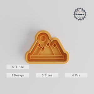 Mountain Cookie Cutter & Stamp, 6-Piece Set, Perfect for Cookies & Fondant, Includes S/M/L Sizes, Natural Forest Design PRODUCT_5487