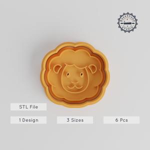 Sheep Shape Cutter & Stamp Set, 6 Pieces, Cute Animal Cookie & Fondant Tools, Small Medium & Large Sizes, Farm Sheep Baking Collection PRODUCT_5578